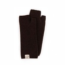Wrist warmers made of yak wool, dark brown