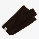 Wrist warmers made of yak wool, dark brown