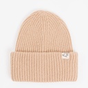 Big camel wool beanie, beige