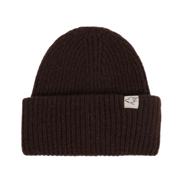 Big yak wool beanie, dark brown