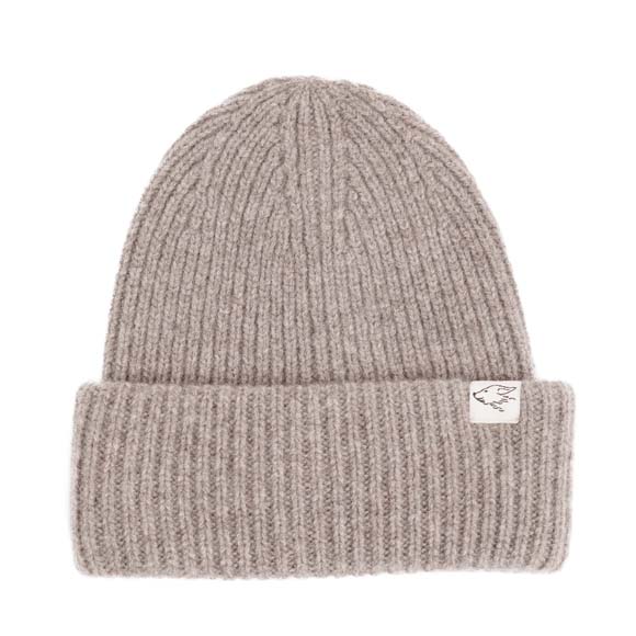 Big Beanie aus Yakwolle, grau