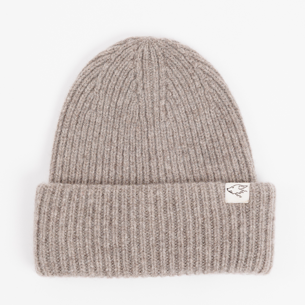 Big Beanie aus Yakwolle, grau