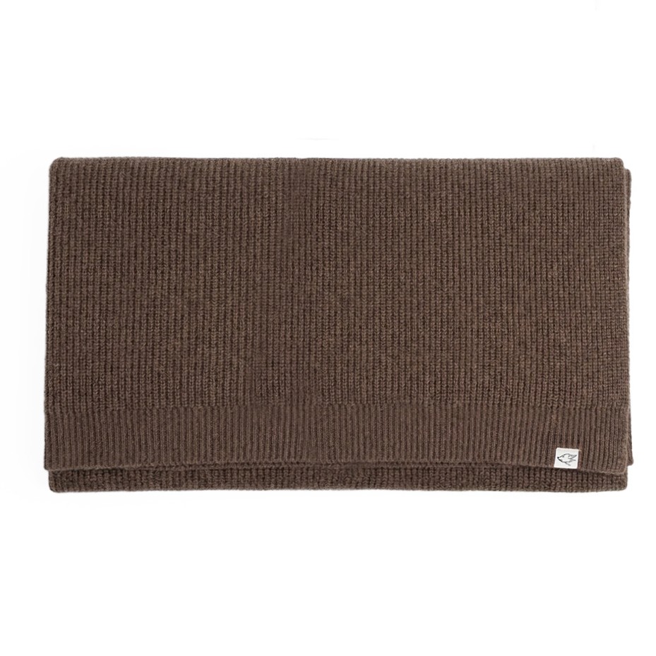 Strickdecke aus Yakwolle, yakbraun
