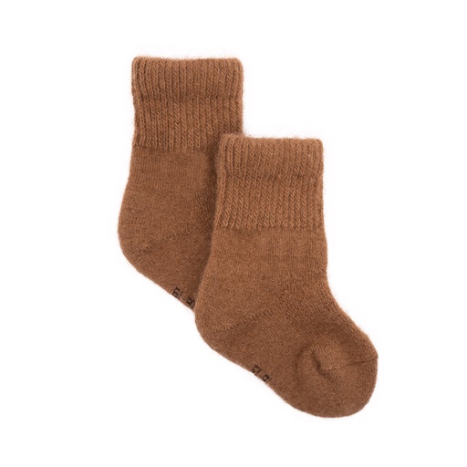 Children's socks made of camel wool, brown