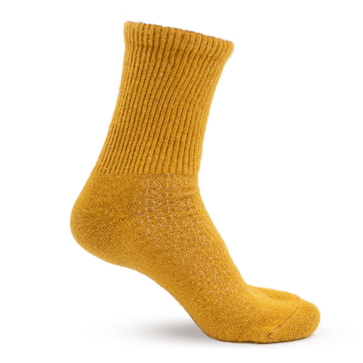 Sheep wool socks, mustard yellow