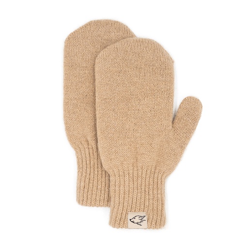 Mittens made of camel wool, beige