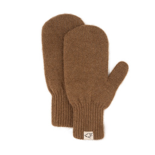 Mittens made of camel wool, brown