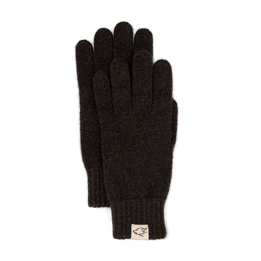 Handschuhe aus Yakwolle, dunkelbraun