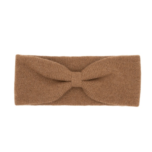 Headband made of camel wool (Bow design), brown