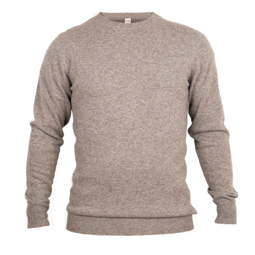 Crew neck sweater made from yak wool, grey