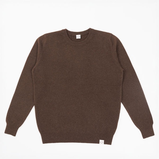 Slim fit sweater made of yak wool, dark brown