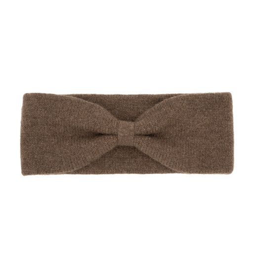 Stirnband aus Yakwolle (Schleifen Design), yakbraun
