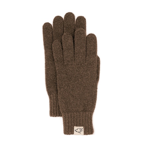 Gloves made of yak wool, yak-brown