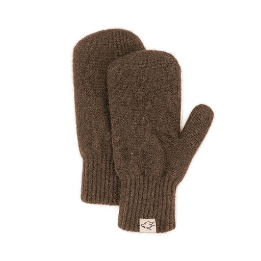 Mittens made of yak wool, yak brown