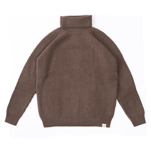 Rollkragenpullover aus Yakwolle, yakbraun