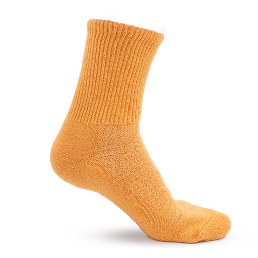 Socks made of sheep wool, marigold