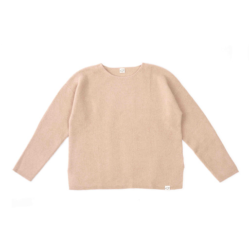 Loose Fit Pullover aus Kamelwolle, beige