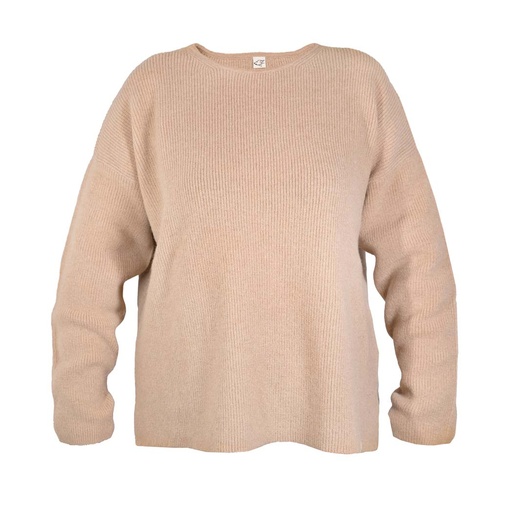 Loose fit pullover made of camel wool, beige