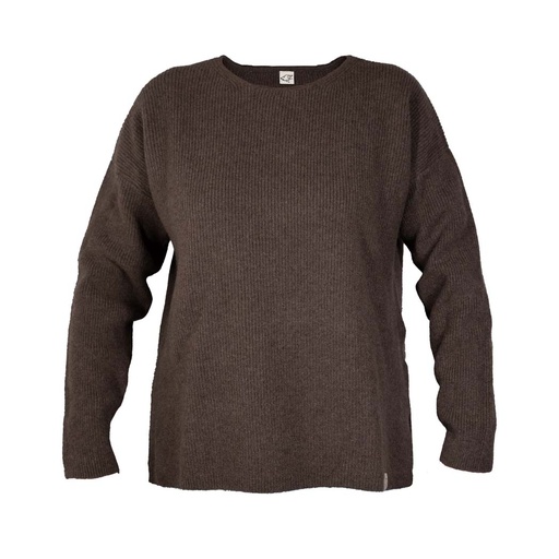 Loose fit pullover made of yak wool, yak-brown