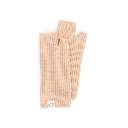 Wrist warmers made of camel wool, beige